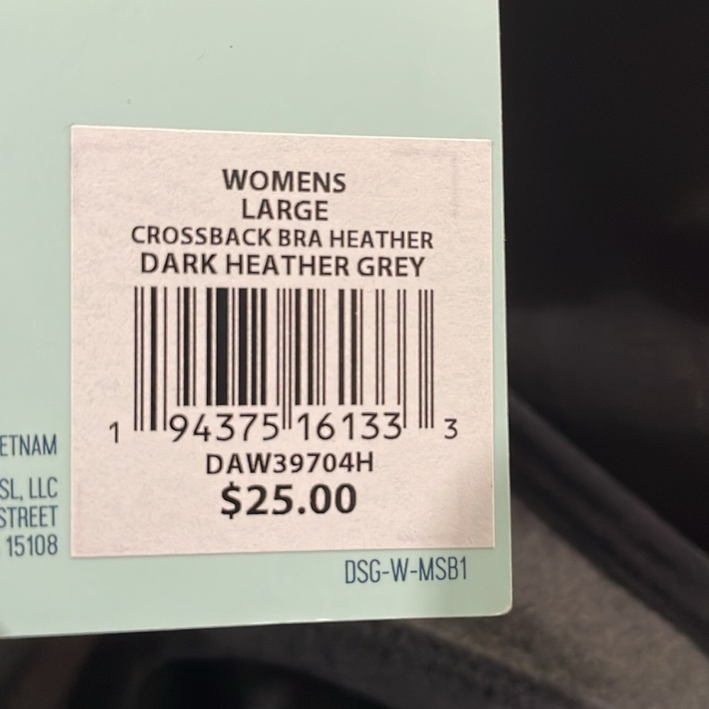 NWT, DSG, women’s medium sports bra, size large - Picture 7 of 7